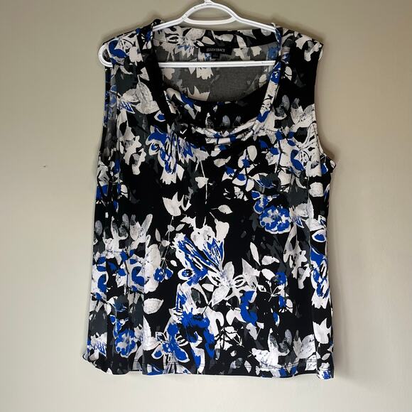 Ellen Tracy Blue / Black / White Tank Top Size XL - Picture 12 of 12